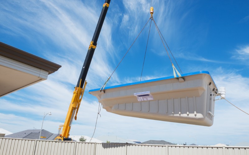 swimming pool under construction